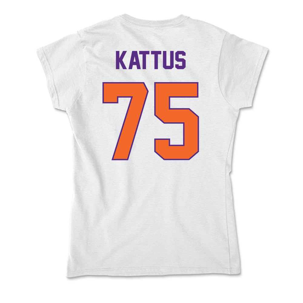 Clemson - NCAA Football : Tucker Kattus - Soft Style Women’s T-Shirt-1