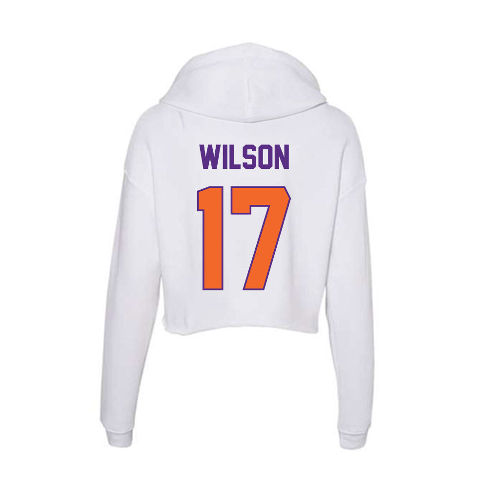 Clemson - NCAA Softball : Ava Wilson - Women's Crop Fleece Hoodie-1