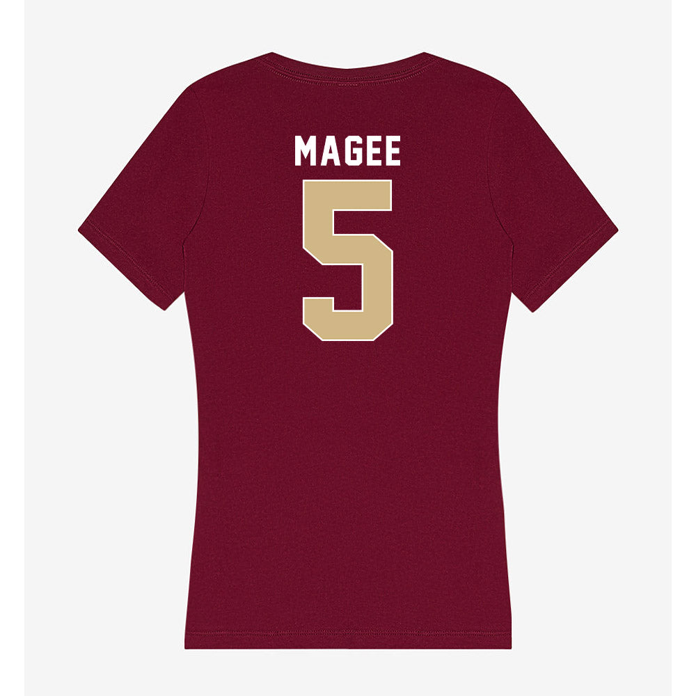 FSU - NCAA Men's Basketball : Kobe MaGee - Women's V-Neck T-Shirt-1