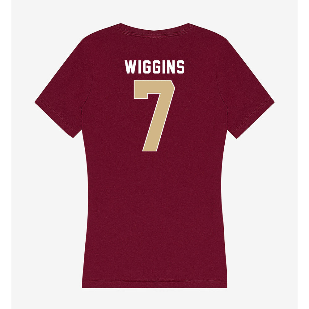FSU - NCAA Men's Basketball : Chauncey Wiggins - Women's V-Neck T-Shirt-1