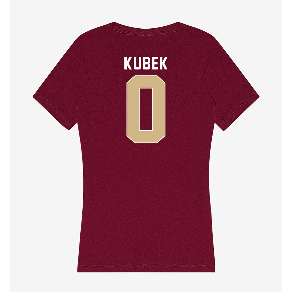 FSU - NCAA Women's Basketball : Allie Kubek - Women's V-Neck T-Shirt-1
