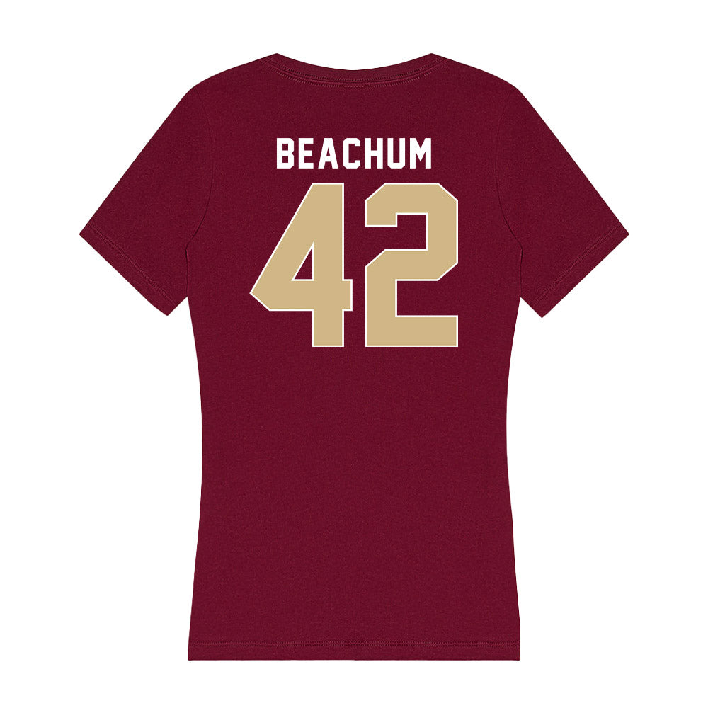 FSU - NCAA Softball : Jaysoni Beachum - Women's V-Neck T-Shirt-1
