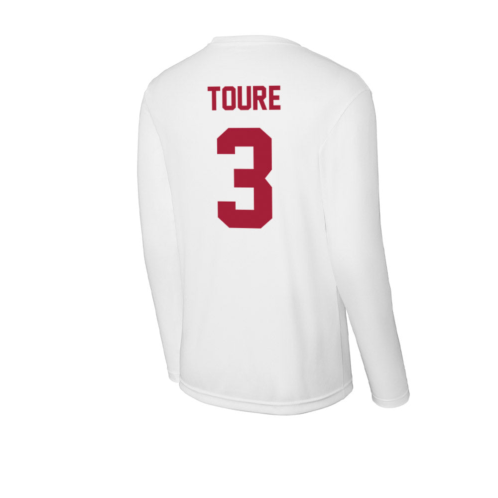 Stanford - NCAA Men's Basketball : Tallis Toure - Activewear Long Sleeve T-Shirt-1