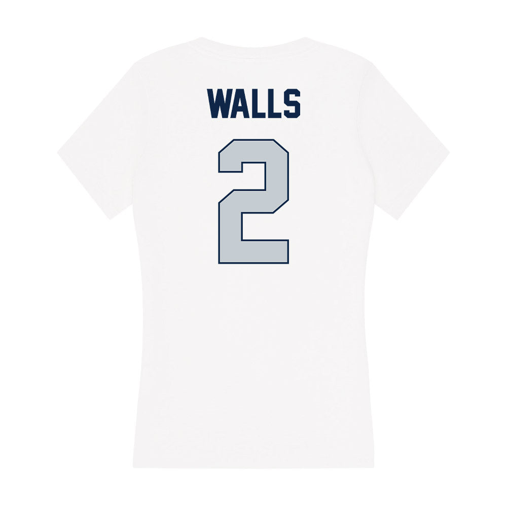 Samford - NCAA Men's Basketball : Lukas Walls - Women's V-Neck T-Shirt-1