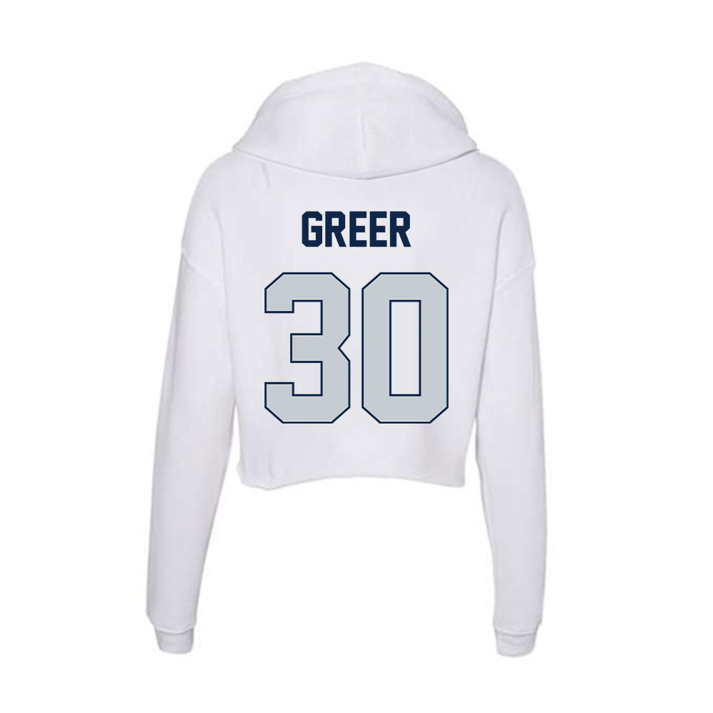 Samford - NCAA Football : Cooper Greer - Women's Crop Fleece Hoodie-1