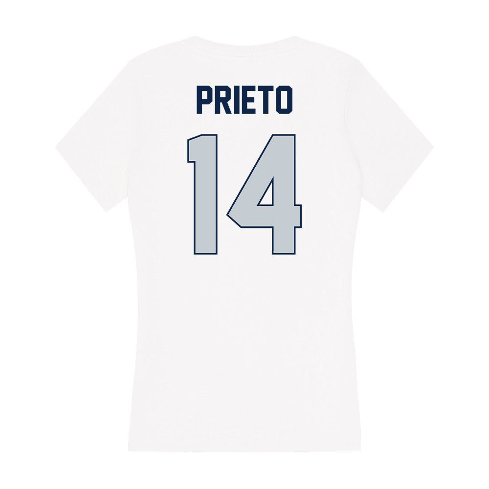 Samford - NCAA Baseball : Angelo Prieto - Women's V-Neck T-Shirt-1