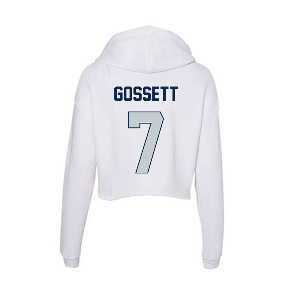 Samford - NCAA Men's Basketball : JD Gossett - Women's Crop Fleece Hoodie-1