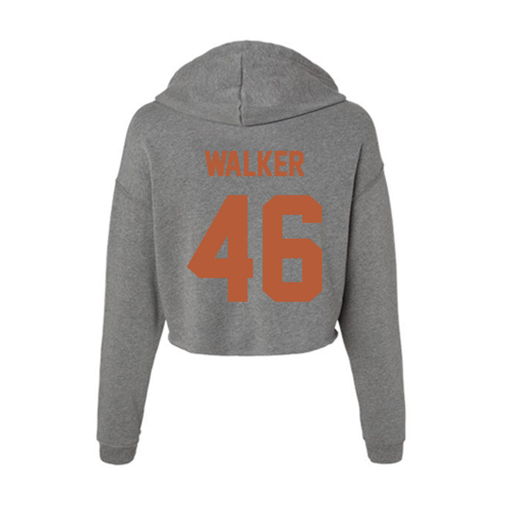 Texas - NCAA Baseball : Ethan Walker - Women's Crop Fleece Hoodie-1
