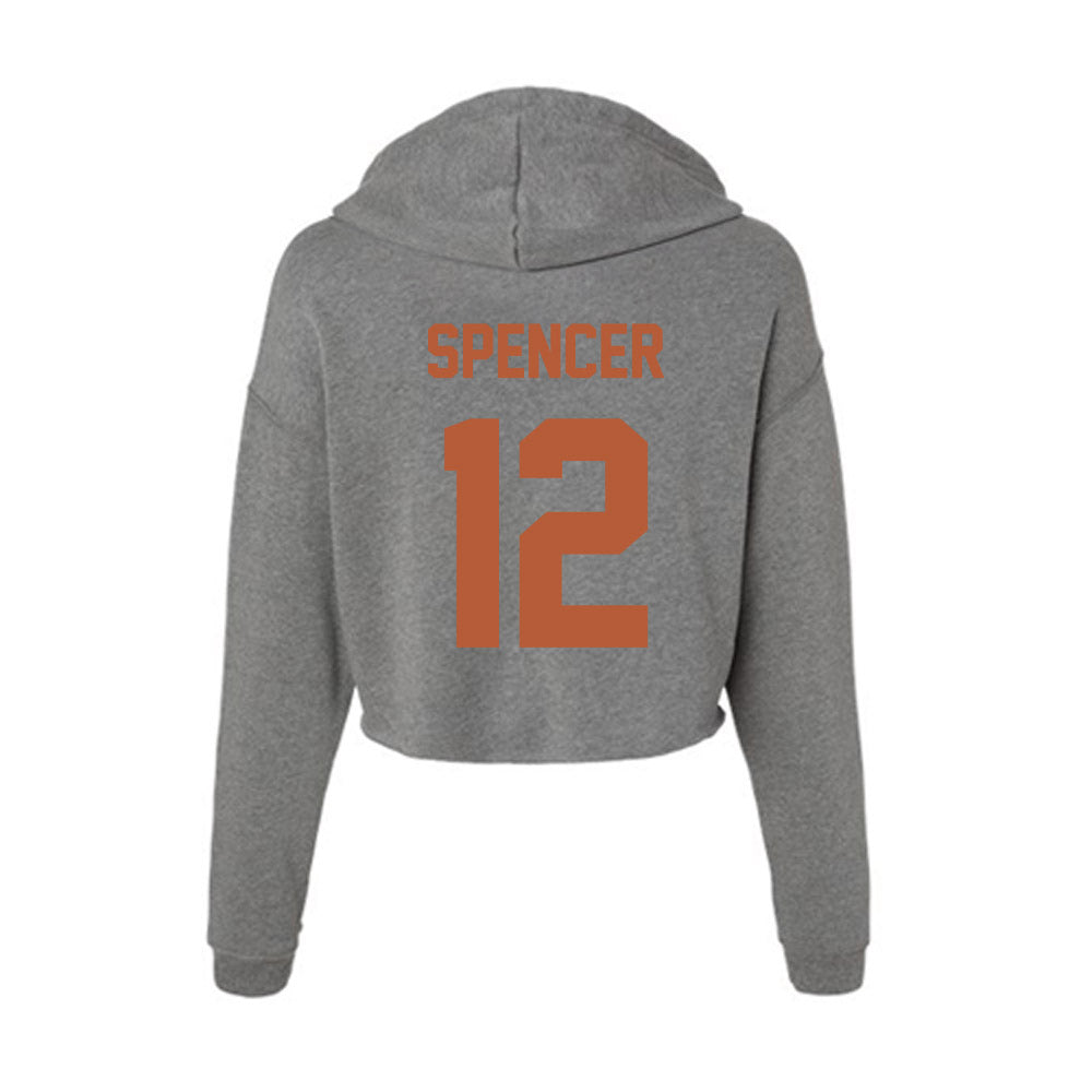 Texas - NCAA Baseball : Jared Spencer - Women's Crop Fleece Hoodie-1