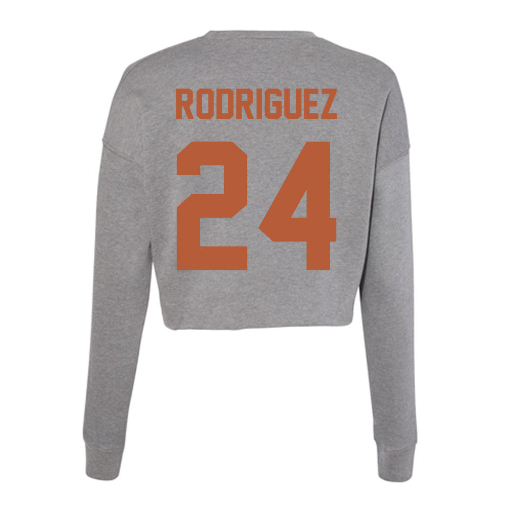 Texas - NCAA Baseball : Adrian Rodriguez - Women's Cropped Crew Fleece-1