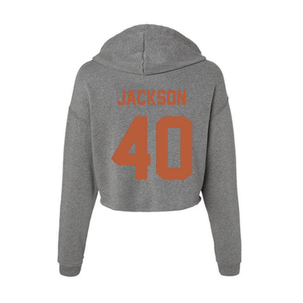 Texas - NCAA Football : Lance Jackson - Women's Crop Fleece Hoodie-1