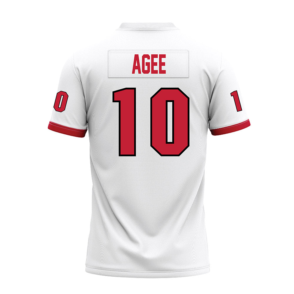 Miami of Ohio - NCAA Football : Jermaine Agee - White Premium Football Jersey-1