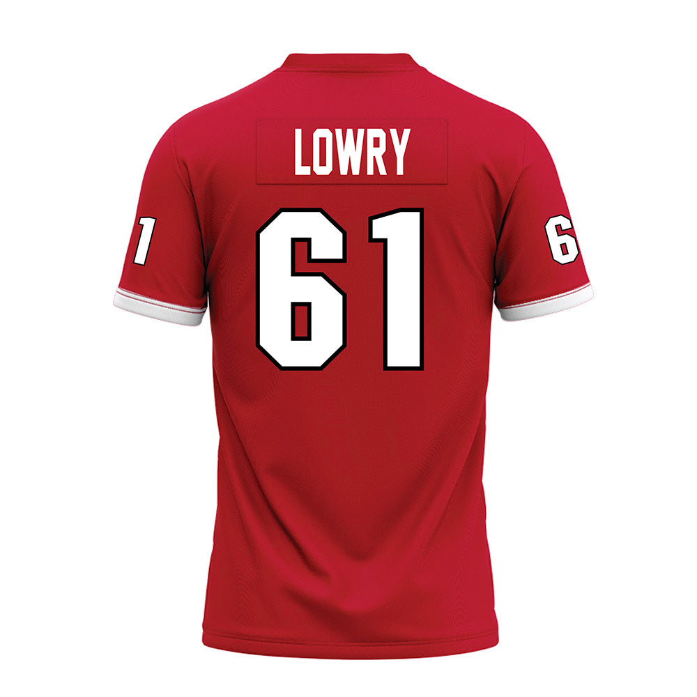Miami of Ohio - NCAA Football : Andrew Lowry - Red Premium Football Jersey-1