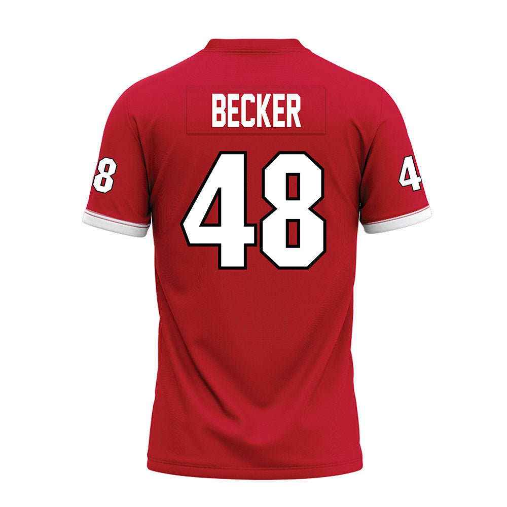 Miami of Ohio - NCAA Football : Chase Becker - Red Premium Football Jersey