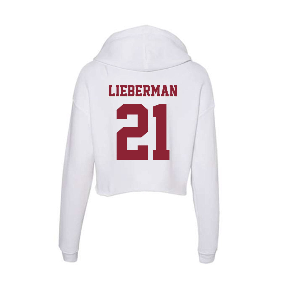- NCAA Men's Ice Hockey : Charlie Lieberman - Women's Crop Fleece Hoodie-1