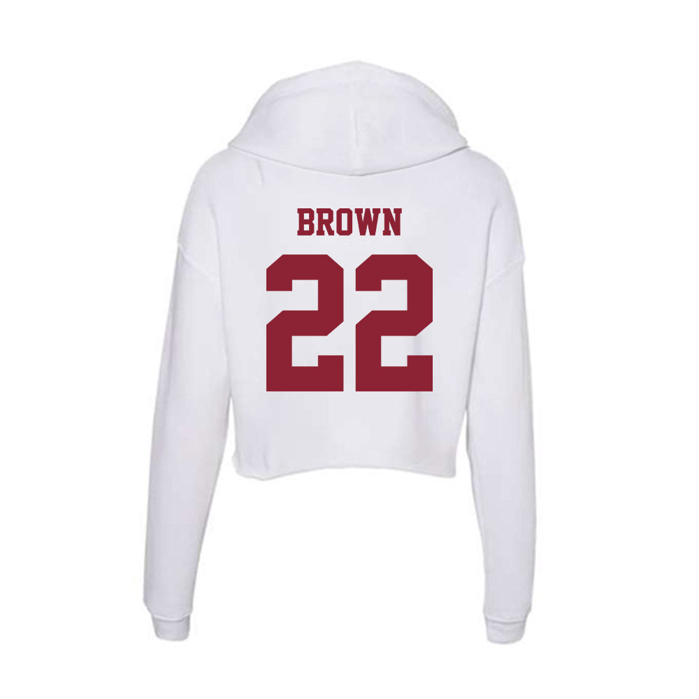 UMass - NCAA Men's Soccer : Alex Brown - Women's Crop Fleece Hoodie-1