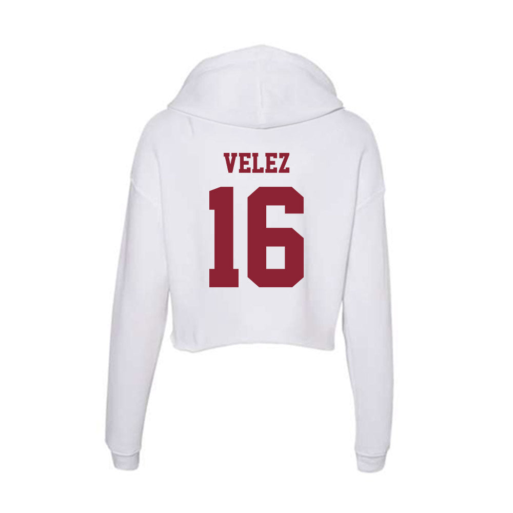 - NCAA Men's Soccer : Shane Velez - Women's Crop Fleece Hoodie-1