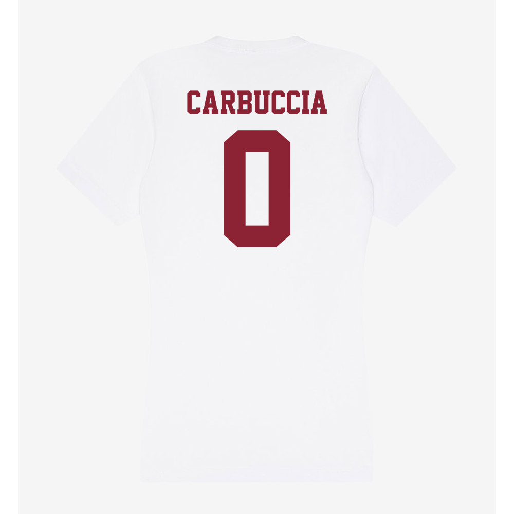 UMass - NCAA Men's Basketball : Danny Carbuccia - Women's V-Neck T-Shirt-1