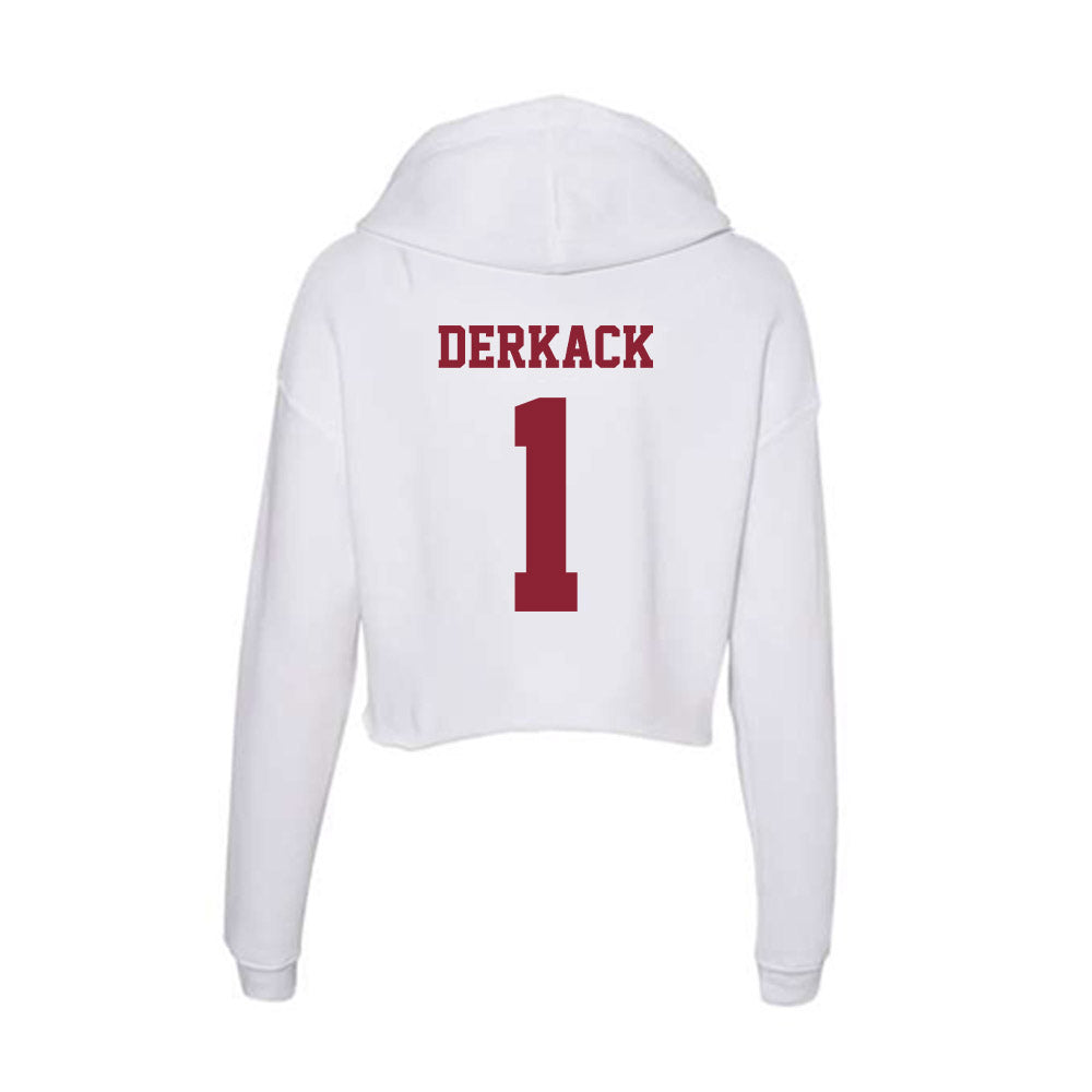 - NCAA Women's Basketball : Taylor Derkack - Women's Crop Fleece Hoodie-1