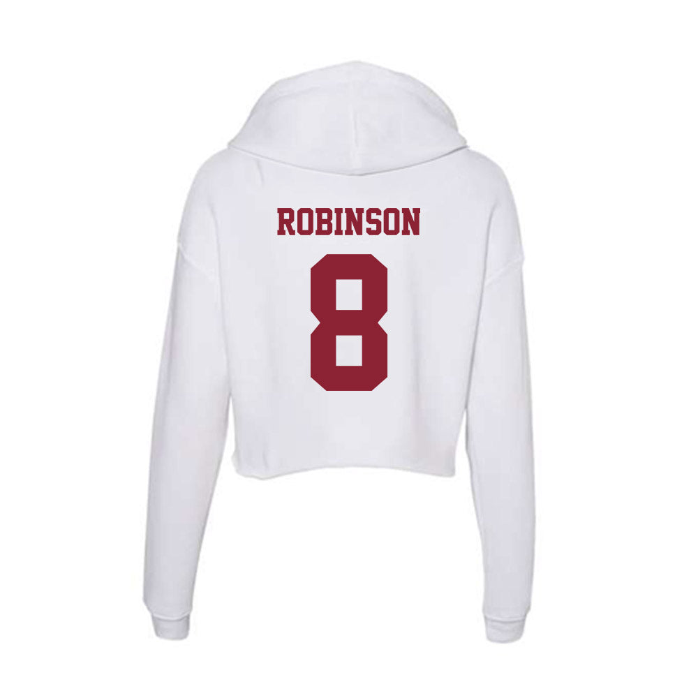 UMass - NCAA Football : Aquan Robinson - Women's Crop Fleece Hoodie-1