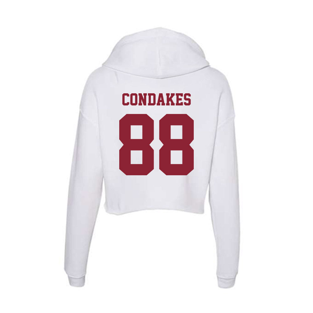 - NCAA Football : John Condakes - Women's Crop Fleece Hoodie-1