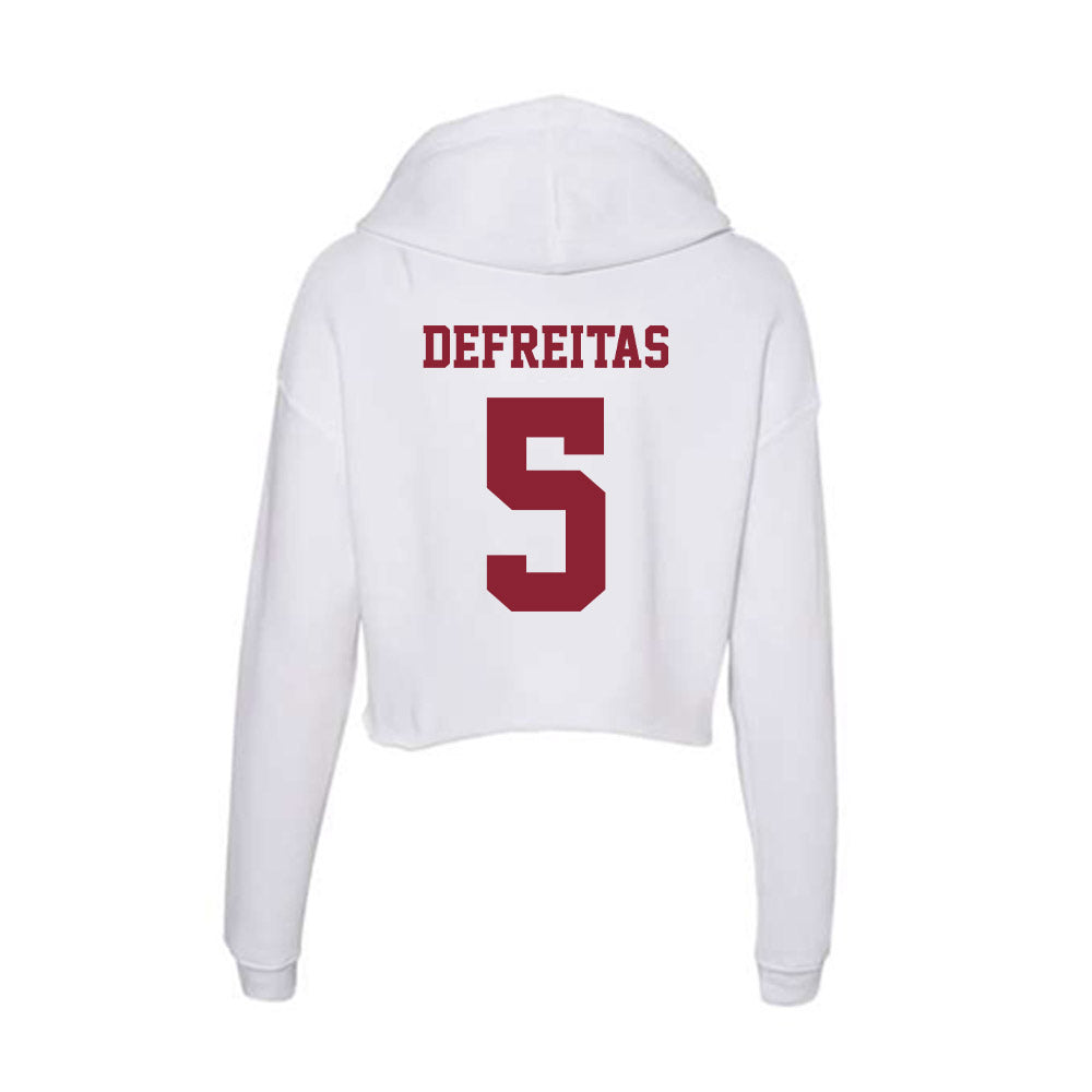 - NCAA Women's Soccer : Sarah DeFreitas - Women's Crop Fleece Hoodie-1