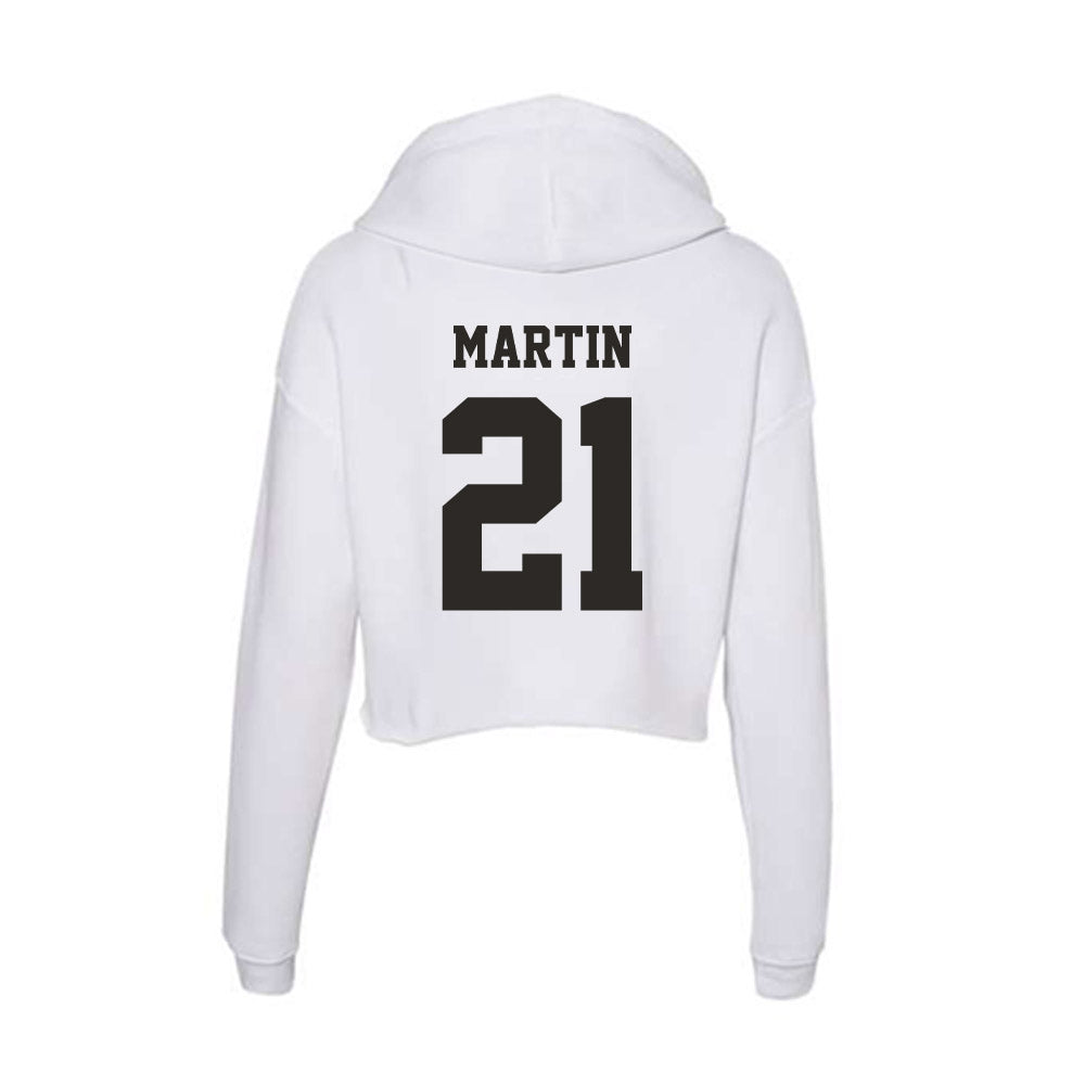 Marshall - NCAA Football : Tyas Martin - Classic Shersey Women's Crop Fleece Hoodie-1