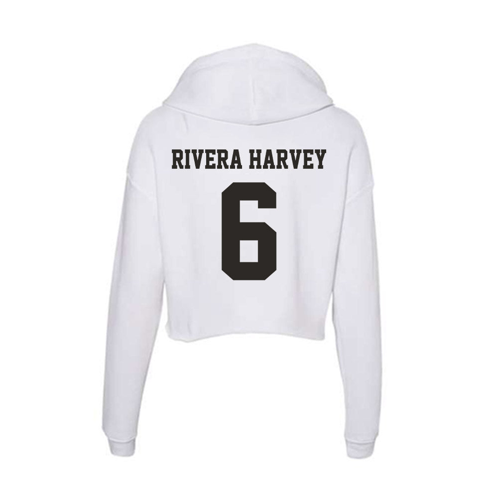 Marshall - NCAA Football : Jalil Rivera Harvey - Women's Crop Fleece Hoodie-1