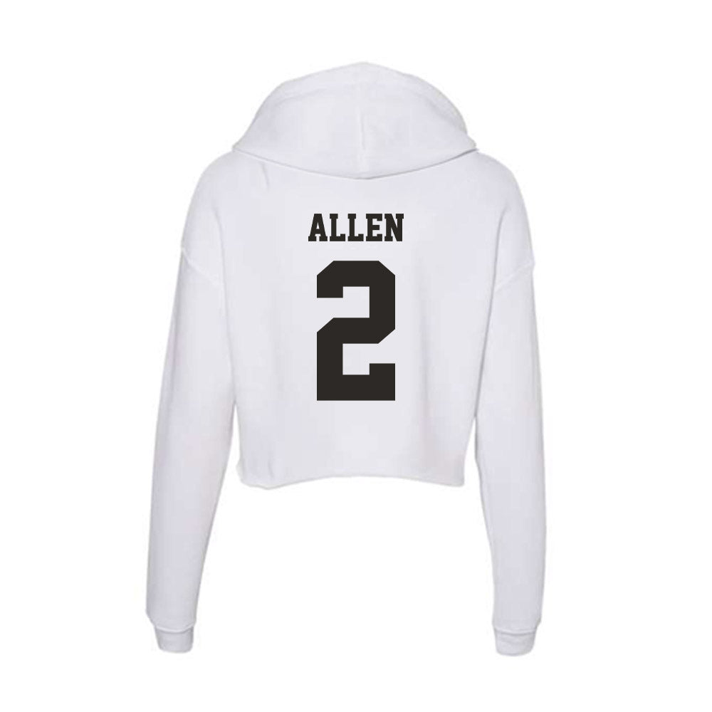 Marshall - NCAA Football : Michael Allen - Women's Crop Fleece Hoodie-1