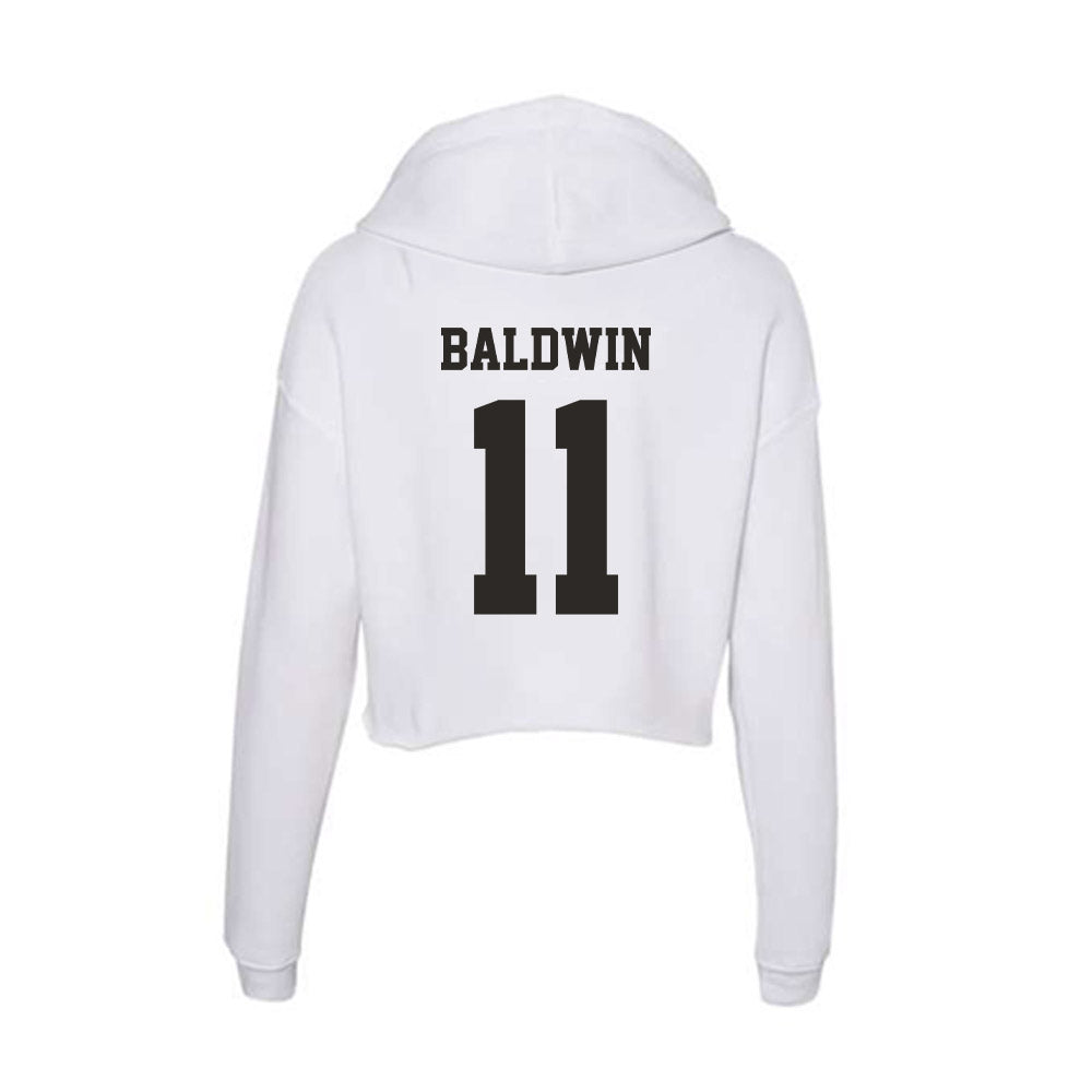 Marshall - NCAA Football : Jakolbe Baldwin - Women's Crop Fleece Hoodie-1