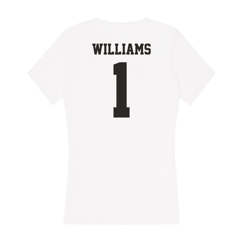 Marshall - NCAA Women's Basketball : TreShondra Williams - Women's V-Neck T-Shirt-1
