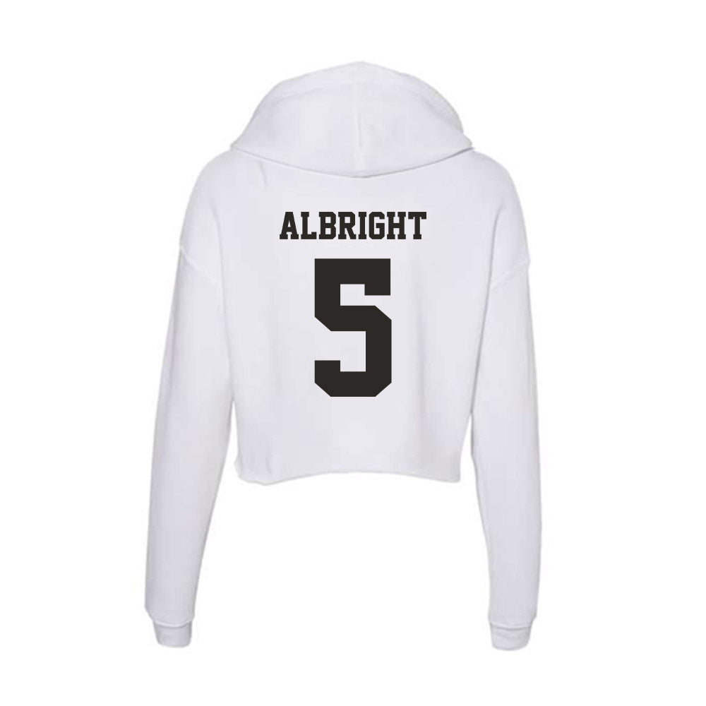 Marshall - NCAA Baseball : Blaine Albright - Classic Shersey Women's Crop Fleece Hoodie-1
