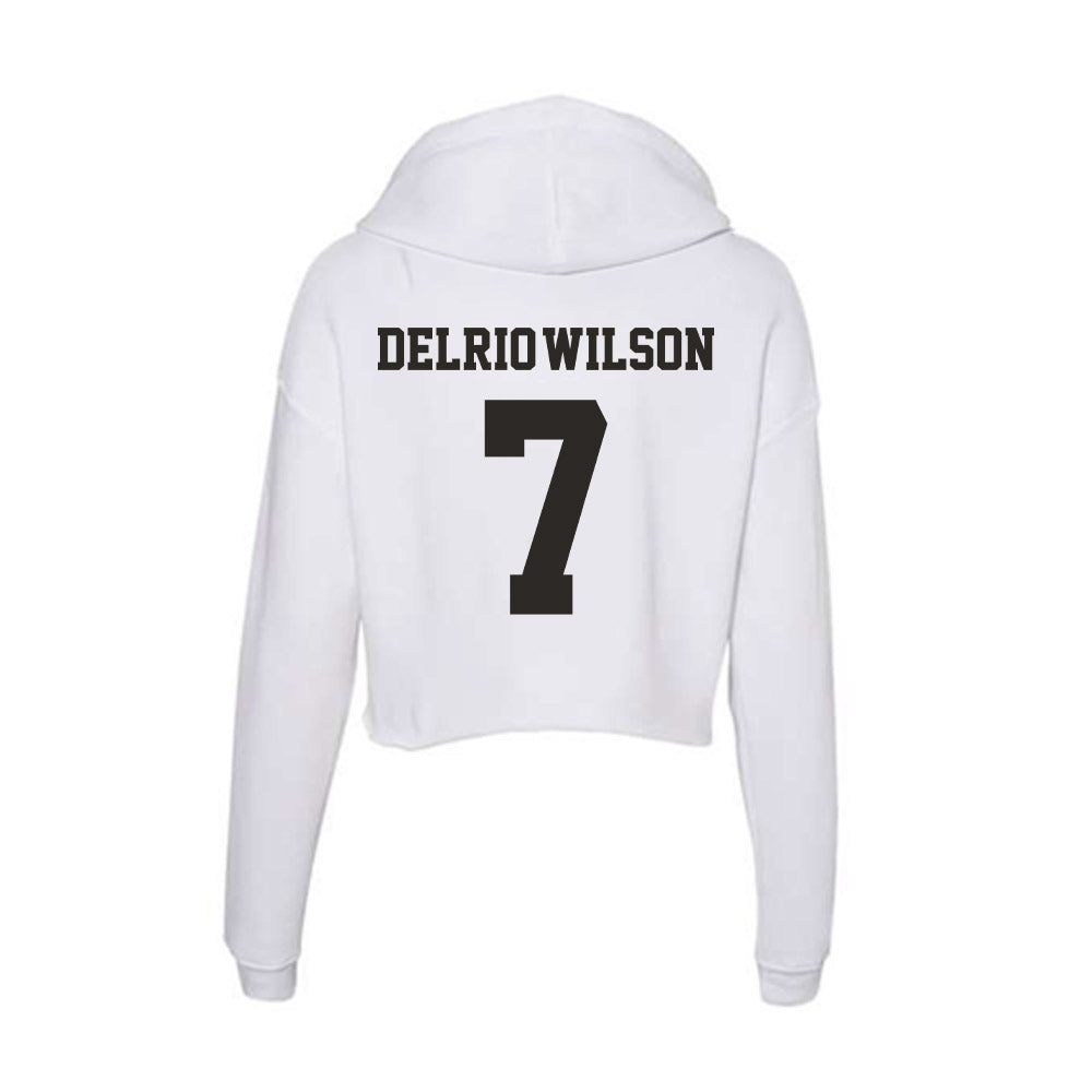 Marshall - NCAA Football : Carlos Delrio-Wilson - Women's Crop Fleece Hoodie-1