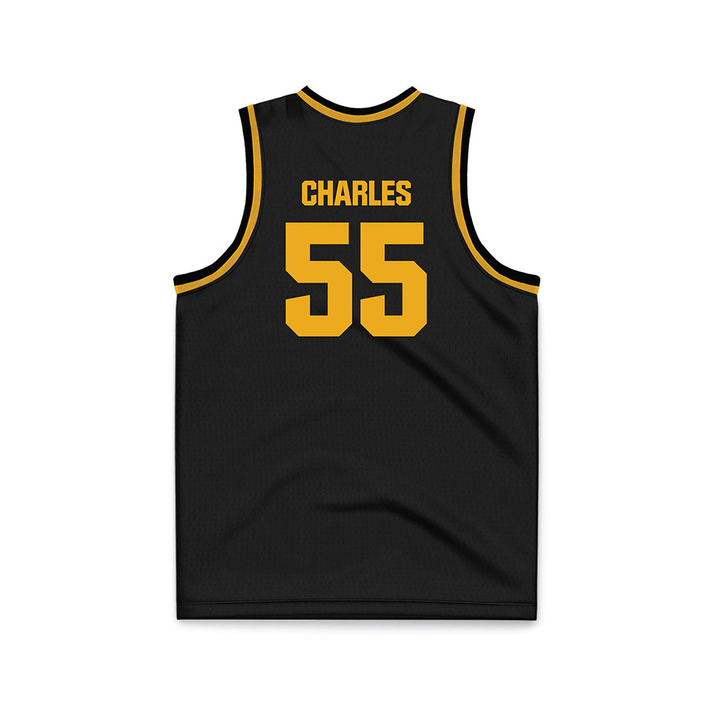 UAPB - NCAA Men's Basketball : Milhan Charles - Black Basketball Jersey-1