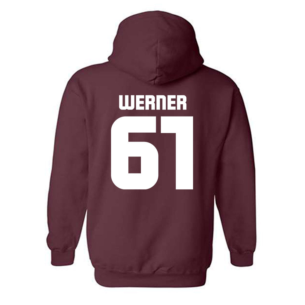 Colgate - NCAA Football : Dominic Werner - Classic Shersey Hooded Sweatshirt-1