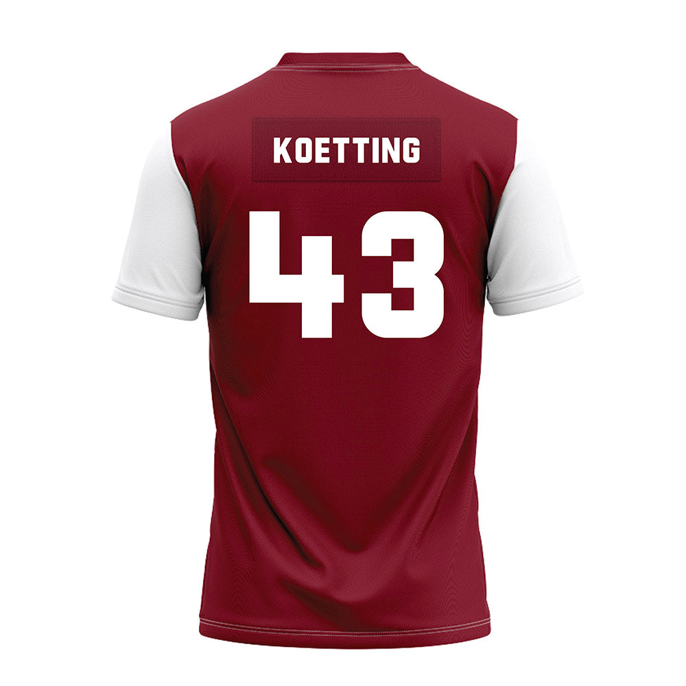 Colgate - NCAA Football : Jeb Koetting - Maroon Premium Football Jersey-1