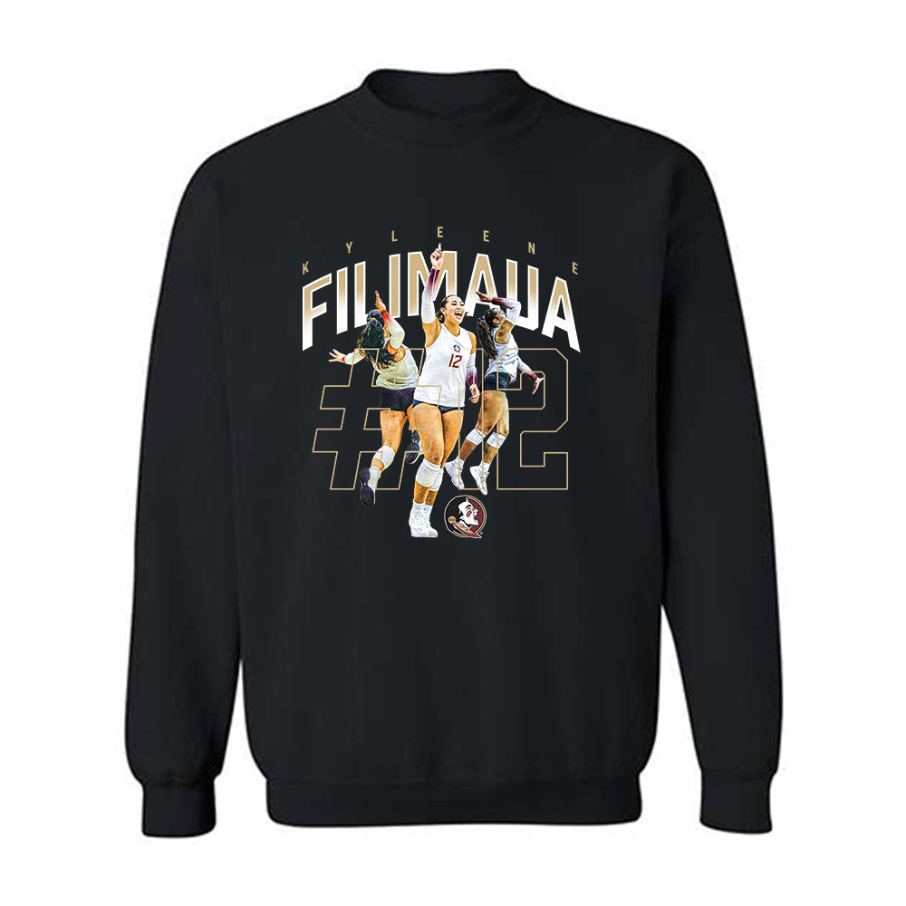 FSU - NCAA Women's Volleyball : Kyleene Filimaua - Player Collage Crewneck Sweatshirt