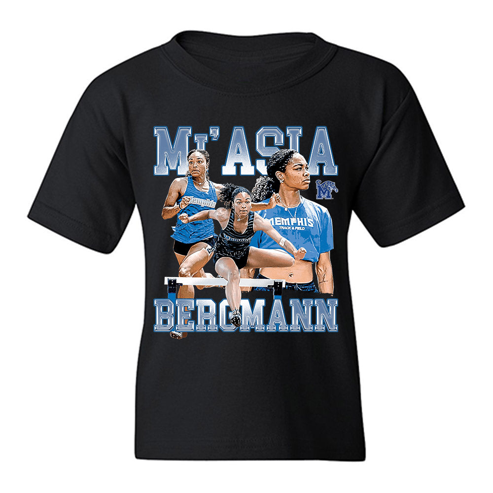 Memphis - NCAA Women's Track & Field : Mi'Asia Bergmann - Collage Youth T-Shirt-0