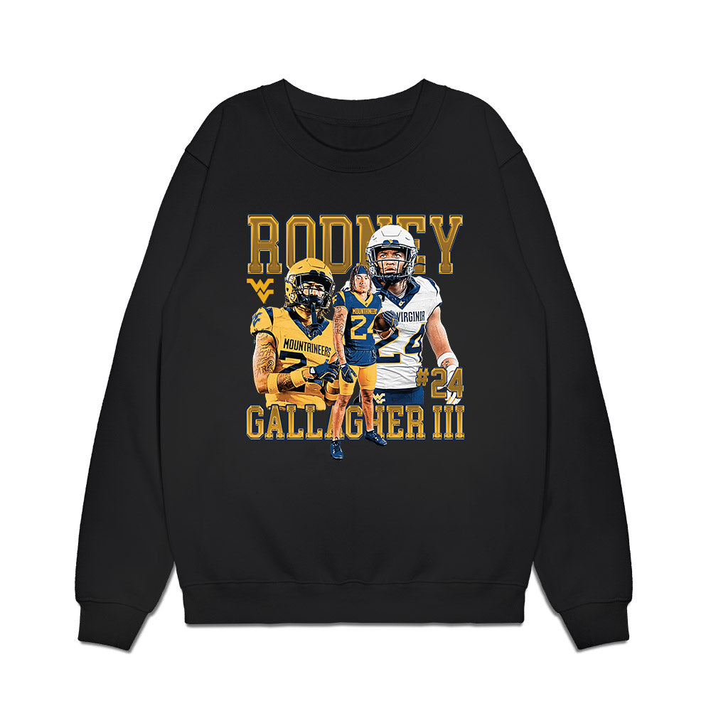 West Virginia - NCAA Football : Rodney Gallagher III - Collage Premium Crewneck Sweatshirt-0