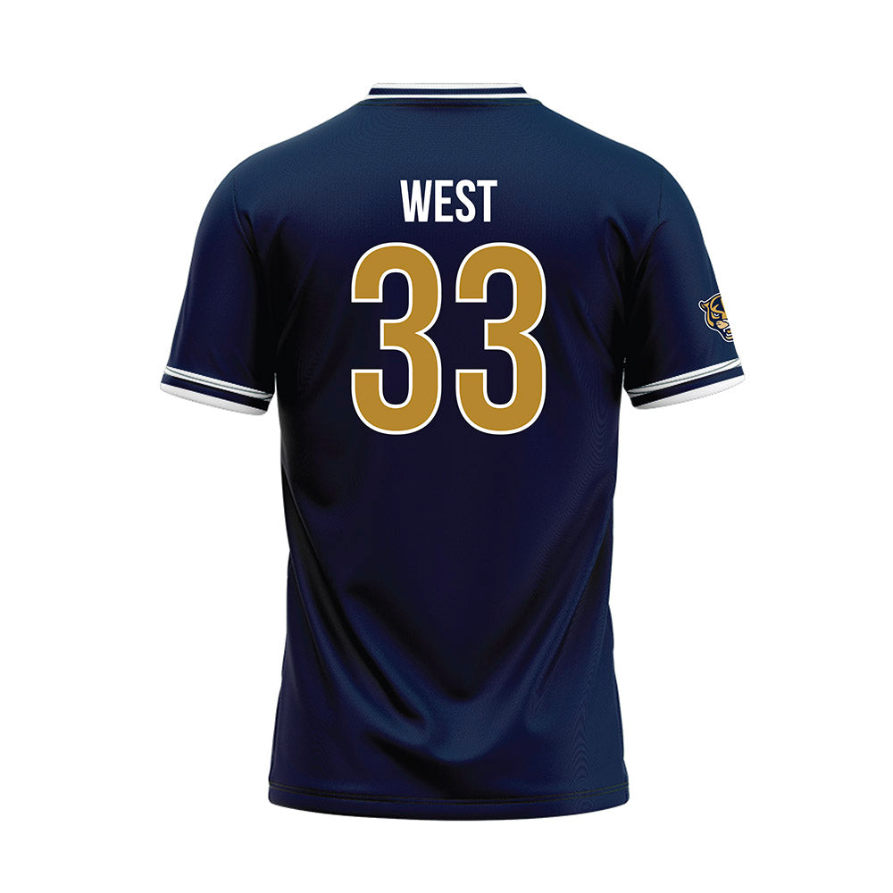 FIU - NCAA Baseball : Brylan West - Blue Baseball Jersey-1