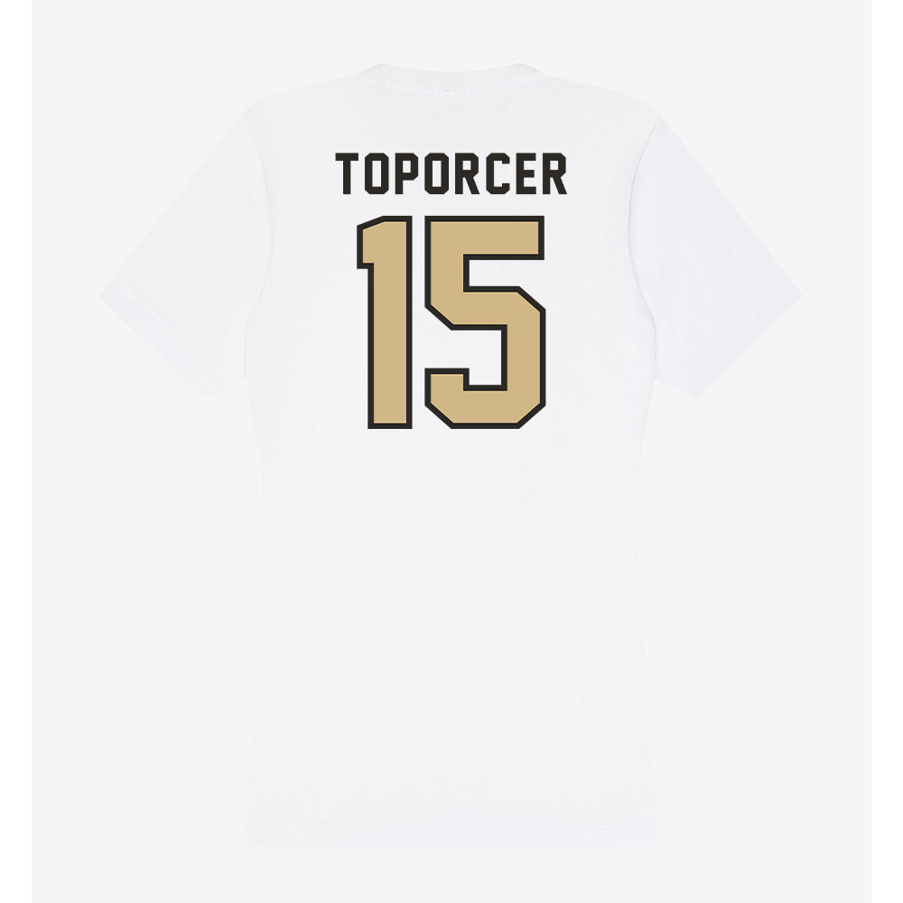 PFW - NCAA Women's Soccer : Maci Toporcer - Women's V-Neck T-Shirt-1