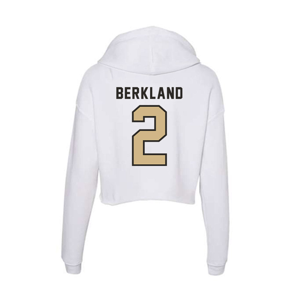 PFW - NCAA Women's Volleyball : Meg Berkland - Women's Crop Fleece Hoodie-1