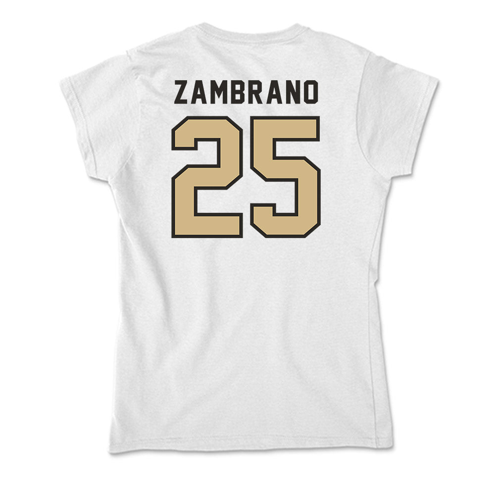 PFW - NCAA Men's Soccer : Julian Zambrano - Soft Style Women’s T-Shirt-1