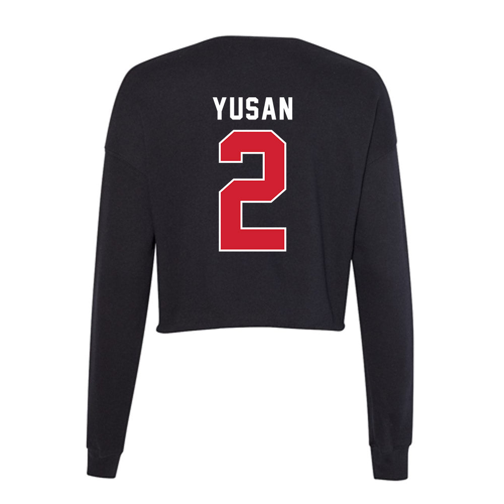 Fairfield - NCAA Women's Basketball : Selen Yusan - Women's Cropped Crew Fleece-1