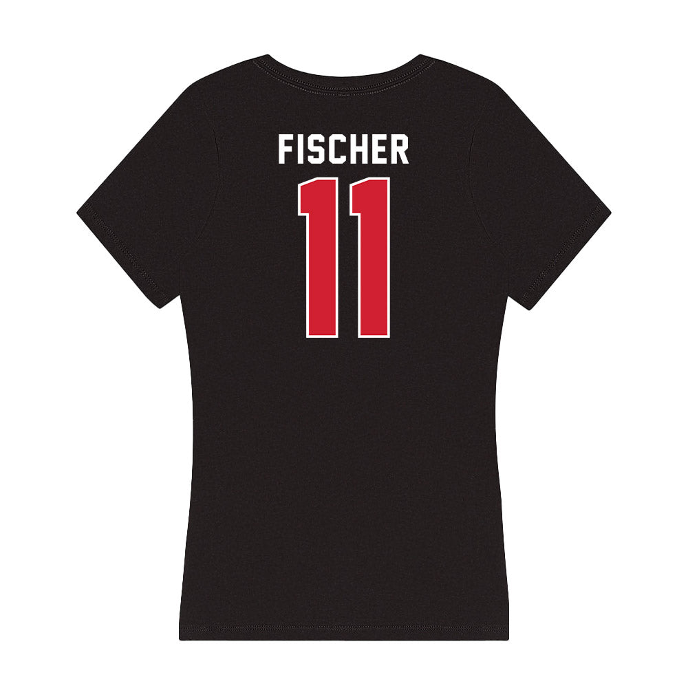 Fairfield - NCAA Women's Basketball : Karly Fischer - Women's V-Neck T-Shirt-1