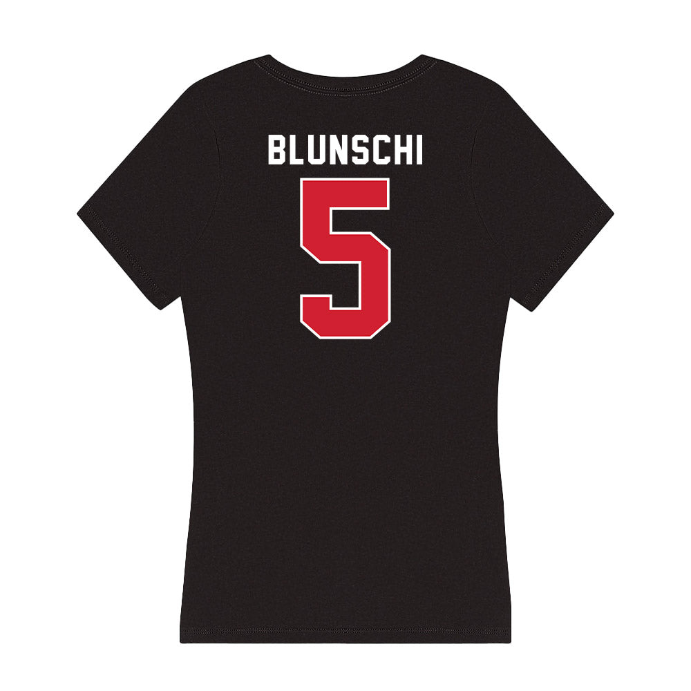 Fairfield - NCAA Men's Soccer : Jordan Blunschi - Women's V-Neck T-Shirt-1