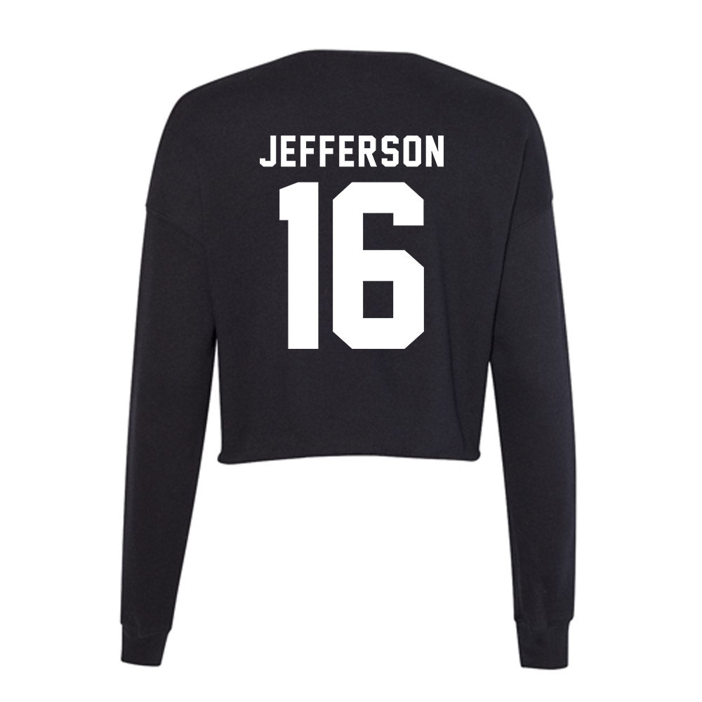 Delaware - NCAA Football : Noah Jefferson - Women's Cropped Crew Fleece-1