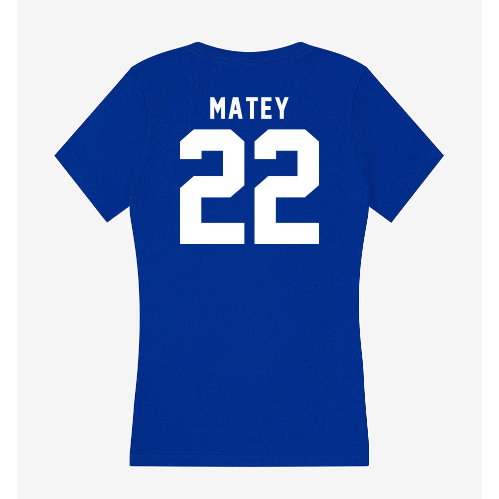 Delaware - NCAA Women's Lacrosse : Mary Matey - Women's V-Neck T-Shirt-1