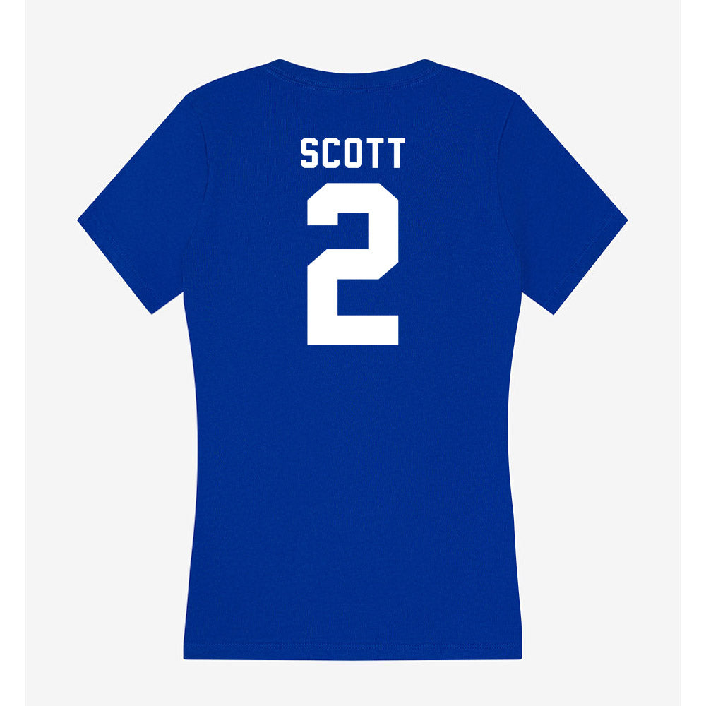 Delaware - NCAA Women's Basketball : Kendall Scott - Women's V-Neck T-Shirt-1