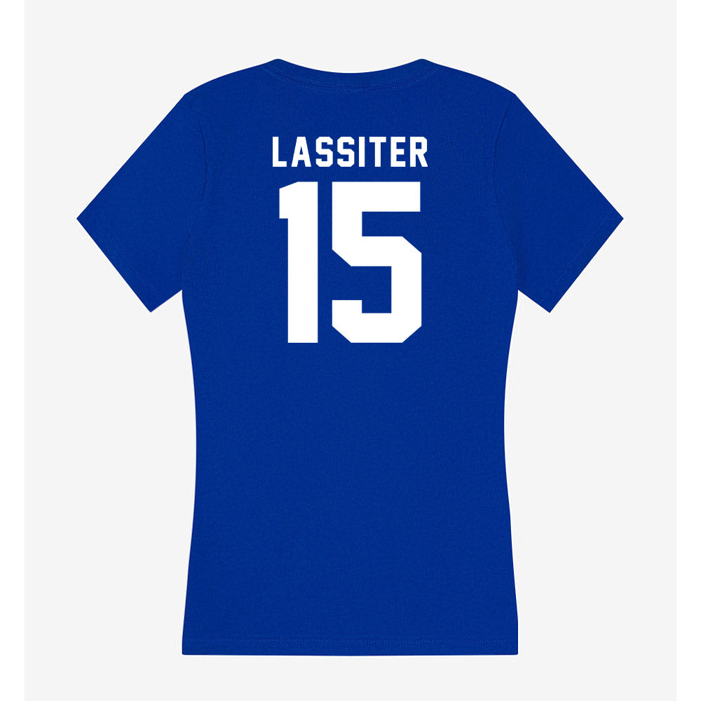 Delaware - NCAA Football : Gevaris Lassiter - Women's V-Neck T-Shirt-1